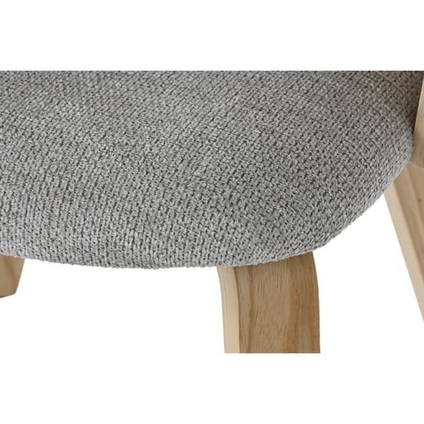 Matsalsstol Home ESPRIT Grå Polyester Trä 60 x 57,5 x 79 cm