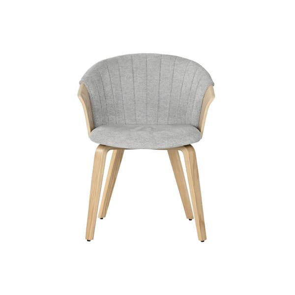 Matsalsstol Home ESPRIT Grå Polyester Trä 60 x 57,5 x 79 cm