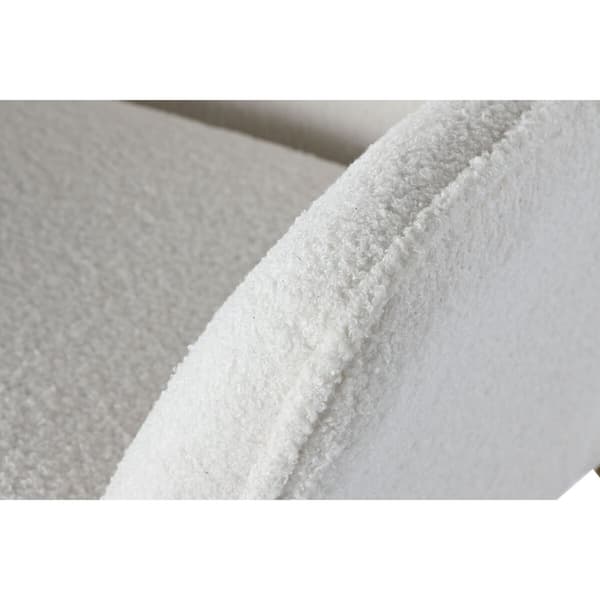 Gyngestol Home ESPRIT Hvit Gyllen Polyester Metall 73 x 75 x 97 cm