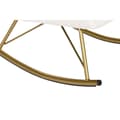 Miniatyrbilde 6 av 8: Gyngestol Home ESPRIT Hvit Gyllen Polyester Metall 73 x 75 x 97 cm