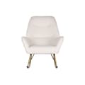 Miniatyrbilde 7 av 8: Gyngestol Home ESPRIT Hvit Gyllen Polyester Metall 73 x 75 x 97 cm