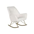 Miniatyrbilde 1 av 8: Gyngestol Home ESPRIT Hvit Gyllen Polyester Metall 73 x 75 x 97 cm