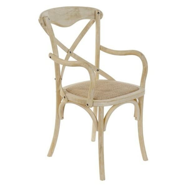 Matsalsstol DKD Home Decor Vit Multicolour 55 x 57 x 92 cm 55 x 47 x 92 cm