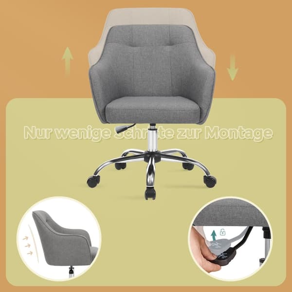Rootz höjdjusterbar datorstol - kontorsstol - skrivbordsstol - ergonomisk stöd - 65 x 69 x (83-93) cm