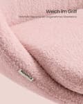 Miniatyrbillede 4 af 8: Rootz HomeOffice Dr Swivel Stol - Fleece stol - Ergonomisk sæde - Justerbar højde - 60x60x80-90 cm - Pink