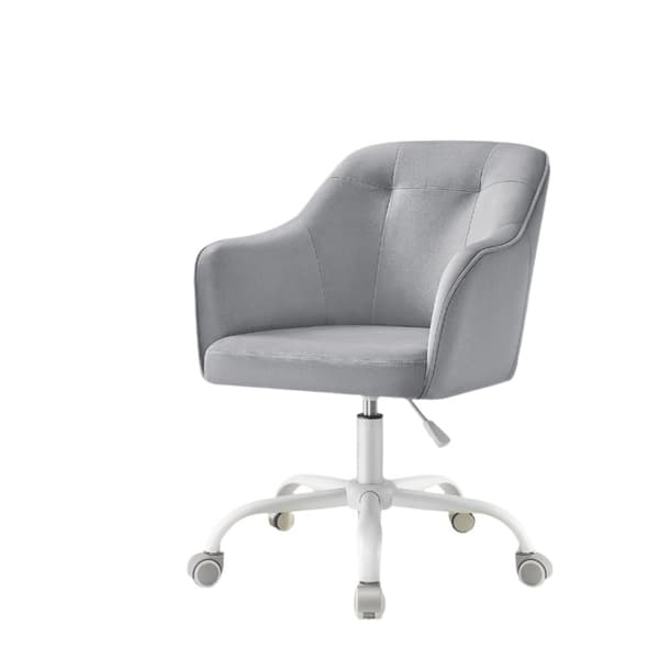 Rootz Office Chair - Swivel Chair - Desk Stol - Ergonomic Support - 64x64x (83-93) CM - Grå sammet