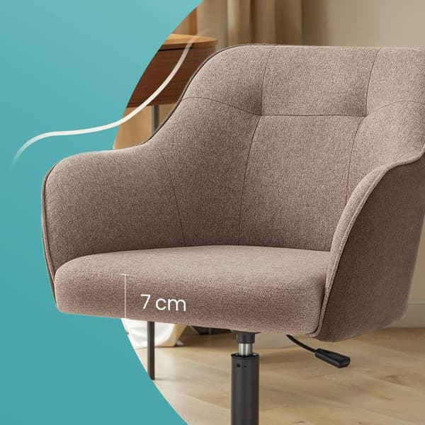 Rootz Office Chair - Swivel Chair - Desk Chair - Ergonomisk komfort - 64 cm x 64 cm x (83-93) cm - Mörkbrun
