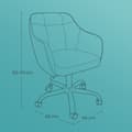 Miniatyrbild 5 av 5: Rootz Office Chair - Swivel Chair - Desk Chair - Ergonomisk komfort - 64 cm x 64 cm x (83-93) cm - Mörkbrun