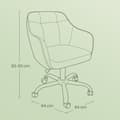 Miniatyrbild 5 av 5: Rootz Office Swivel Desk stol - Ergonomisk stol - Task Ordförande - Komfort & stil - 64 x 64 x (83-93) cm
