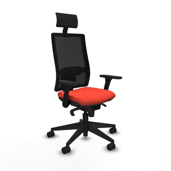 Kontorsstol med nackstöd Piqueras y Crespo 3D066N1 Mörk Orange