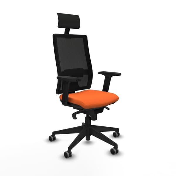 Kontorstol med nakkestøtte Piqueras y Crespo 2D066G1 Oransje