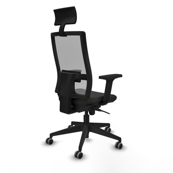 Kontorstol med hovedgærde Piqueras y Crespo 2D066G1 Sort