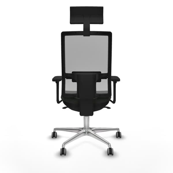 Kontorstol med hovedgærde Piqueras y Crespo 3D086G1 Sort