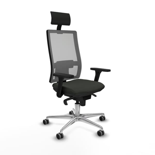 Kontorstol med hovedgærde Piqueras y Crespo 3D086G1 Sort