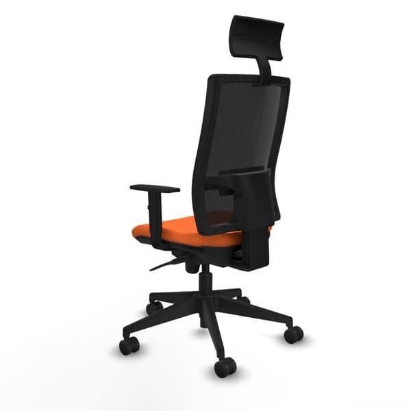Kontorstol med hovedgærde Piqueras y Crespo 1D066N1 Orange