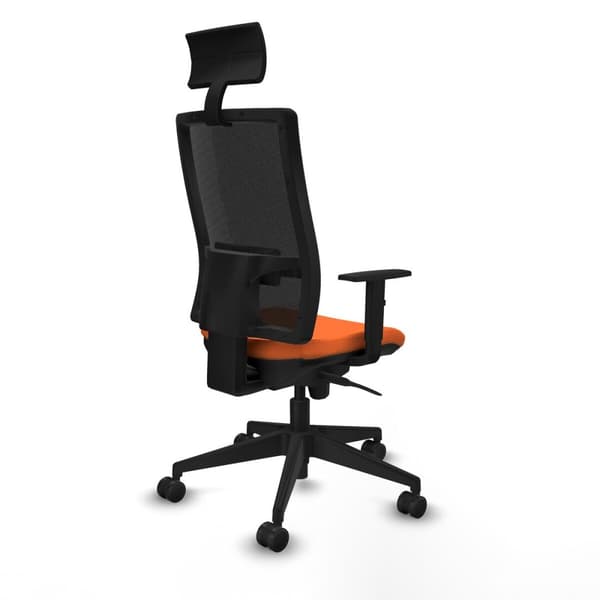 Kontorstol med hovedgærde Piqueras y Crespo 1D066N1 Orange