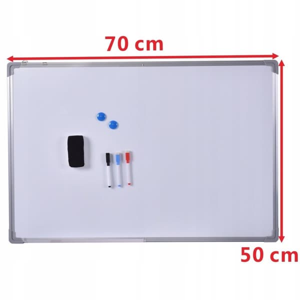 Whiteboard med magnet, 70x50 cm