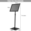 Miniatyrbillede 5 af 8: Plakatstativ, Højdejusterbar Drejelig A3 Informationsstander, 79-124 cm, Sort