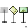 Miniatyrbillede 8 af 8: Plakatstativ, Højdejusterbar Drejelig A3 Informationsstander, 79-124 cm, Sort