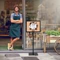 Miniatyrbillede 2 af 8: Plakatstativ, Højdejusterbar Drejelig A3 Informationsstander, 79-124 cm, Sort