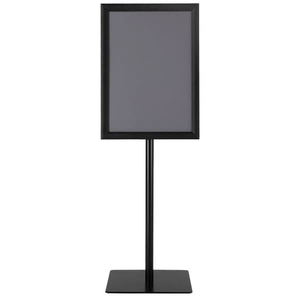Plakatstativ, Højdejusterbar Drejelig A3 Informationsstander, 79-124 cm, Sort