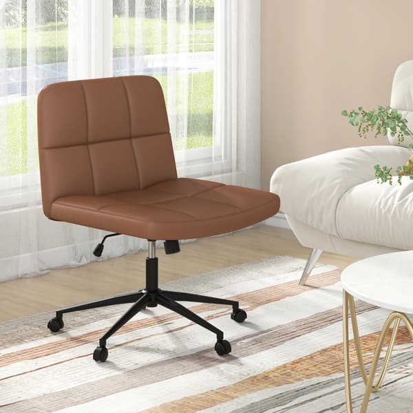 Skrivbordsstol, 27,5x27,5x31-34 tum, Brun
