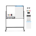 Miniatyrbillede 1 af 8: Transportabel Whiteboard på hjul, 32x47 tommer, Sort