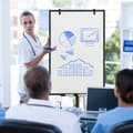 Miniatyrbild 3 av 8: Mobil whiteboard, 40x26 tum, svart