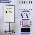 Miniatyrbild 5 av 8: Mobil whiteboard, 40x26 tum, svart
