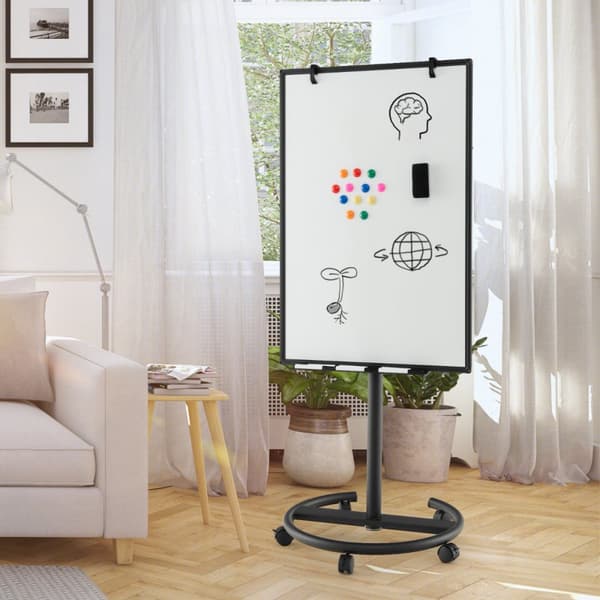 Mobil whiteboard, 40x26 tum, svart
