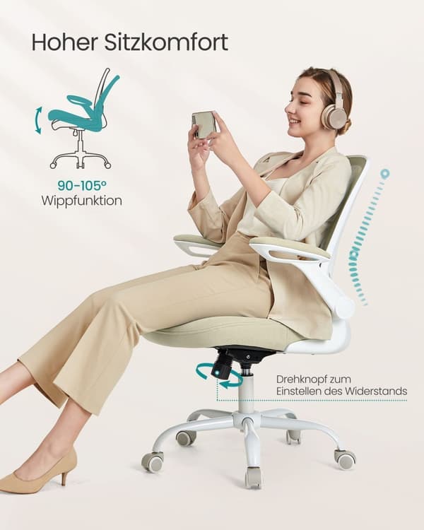 Kontorsstol, kontorsstol i nät, ergonomisk