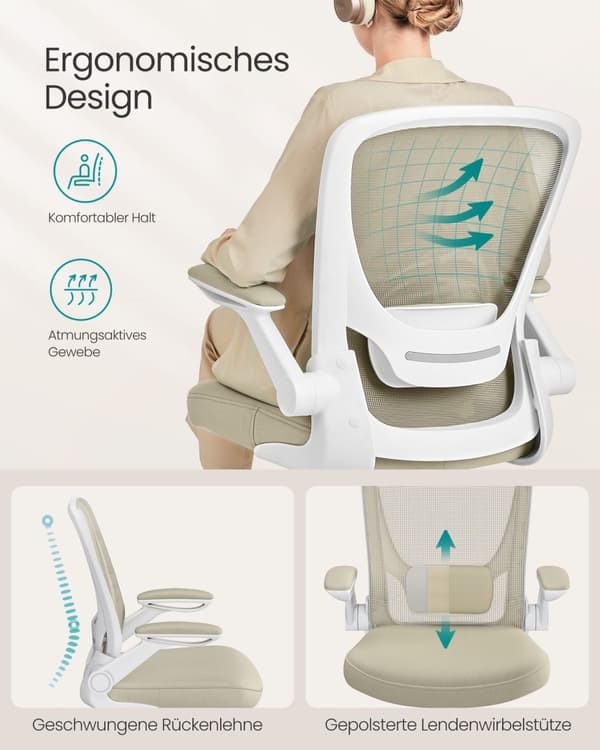Kontorsstol, kontorsstol i nät, ergonomisk