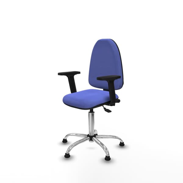 Kontorsstol Piqueras y Crespo Aýna AS bali azul claro brazos 2D base cromada topes Ljusblå