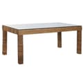 Miniatyrbillede 1 af 5: Spisebord Home ESPRIT Natur Hærdet glas Fiber Teak 180 x 90 x 77 cm