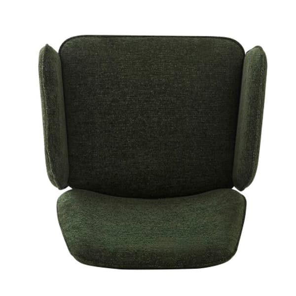 Arbetsstolar (6) med ryggstöd, ergonomiska, mörkgrön
