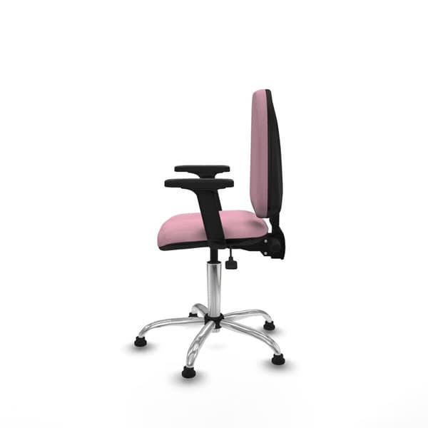 Kontorsstol Piqueras y Crespo Aýna AS bali rosa brazos 2D base cromada topes Rosa