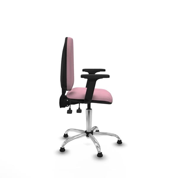 Kontorsstol Piqueras y Crespo Aýna AS bali rosa brazos 2D base cromada topes Rosa