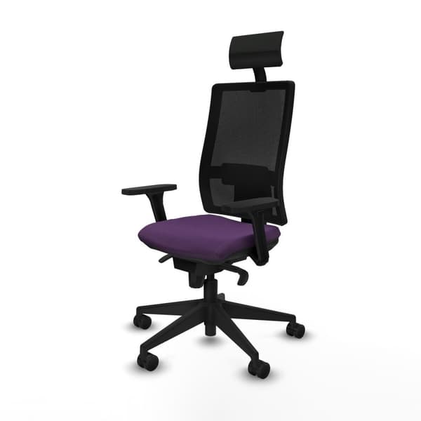 Kontorsstol med nackstöd Piqueras y Crespo 3D066N1 Purpur