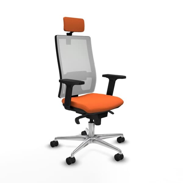 Kontorsstol med nackstöd Piqueras y Crespo 2D086N2 Orange