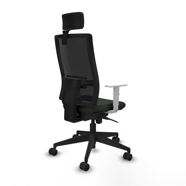 Kontorstol med hovedgærde Piqueras y Crespo 4B066N2 Sort