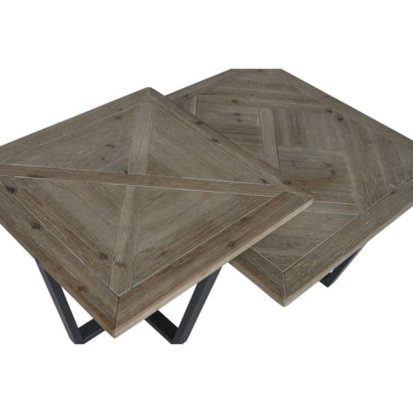 Sofabord Home ESPRIT Sort Natur Metal Gran 118 x 78 x 45 cm