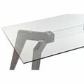 Miniatyrbild 6 av 6: Matsalsbord DKD Home Decor Glas Grå Transparent Trä MDF (160 x 90 x 75 cm)