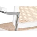 Miniatyrbild 5 av 5: Stol med armstöd DKD Home Decor Vit Silvrig Naturell Rattan Almträ 65,5 x 62 x 79 cm