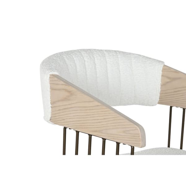 Matsalsstol Home ESPRIT Vit Polyester Trä 51 x 55 x 76,5 cm