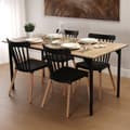 Miniatyrbild 2 av 6: Matsalsbord Versa Collins Metall Melamin Trä MDF 75 x 80 x 164,5 cm