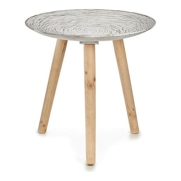 Sofabord Spiraler 40 x 39 x 40 cm Træ Brun Hvid