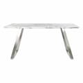 Miniatyrbillede 6 af 6: Spisebord DKD Home Decor Stål Hvid 160 x 90 x 76 cm Træ MDF