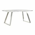 Miniatyrbillede 1 af 6: Spisebord DKD Home Decor Stål Hvid 160 x 90 x 76 cm Træ MDF