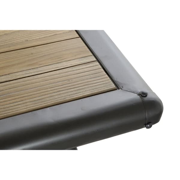 Spisebord DKD Home Decor Gran Natur Metal Lysegrå 161 x 90 x 75 cm