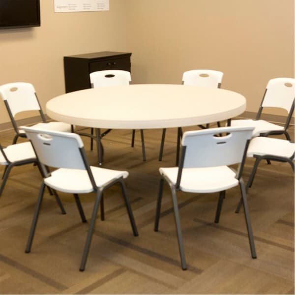 Sofabord Lifetime Flødefarvet 152 x 74 x 152 cm Stål Plastik